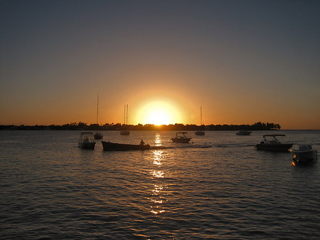 Foto Strand mit Sonnenuntergang - 