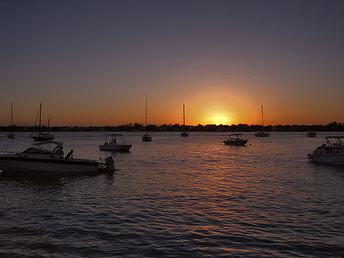 Foto Strand mit Sonnenuntergang