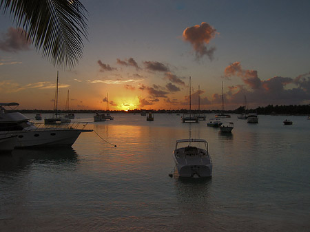 Foto Strand mit Sonnenuntergang - 