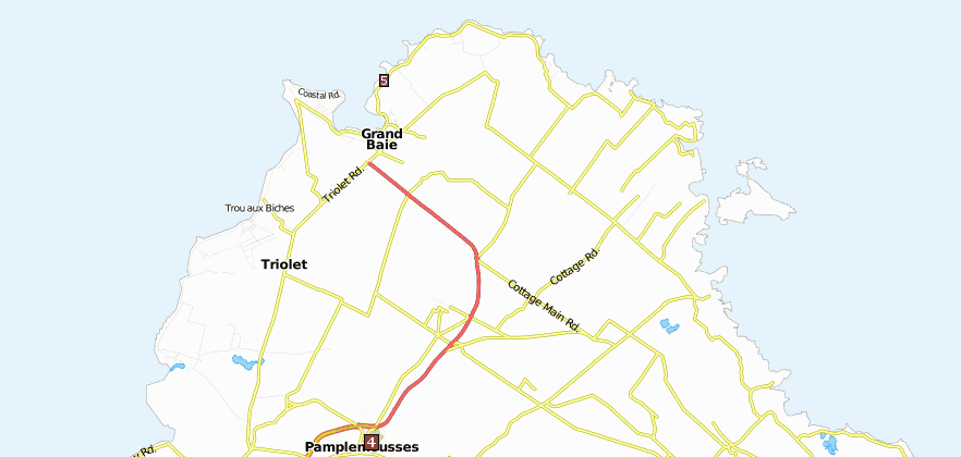 Mauritius Reiseführer mit Mauritius-Sehenswürdigkeiten  per Stadtplan